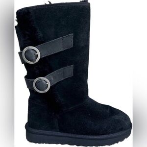 NWT UGG Aletheia Black Boots with Buckle Accents